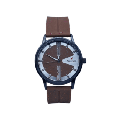 Fastrack Analog Brown Dial Watch with Silicone Strap