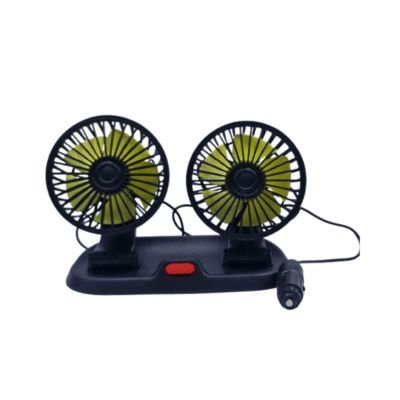 Portable 12V Double-Headed Folding Car Fan